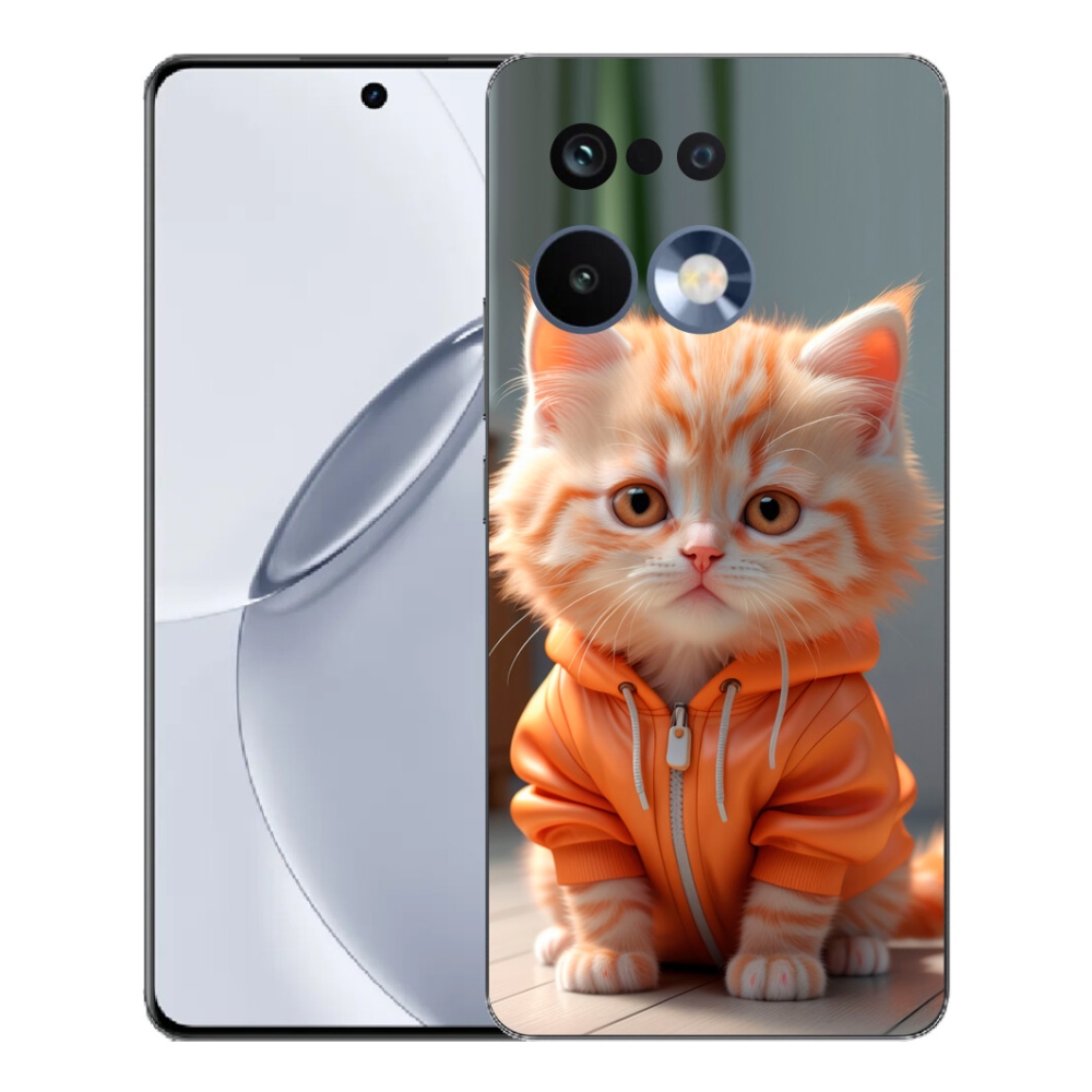 Gelový kryt mmCase na Realme 16 Pro+ - kotě v mikině