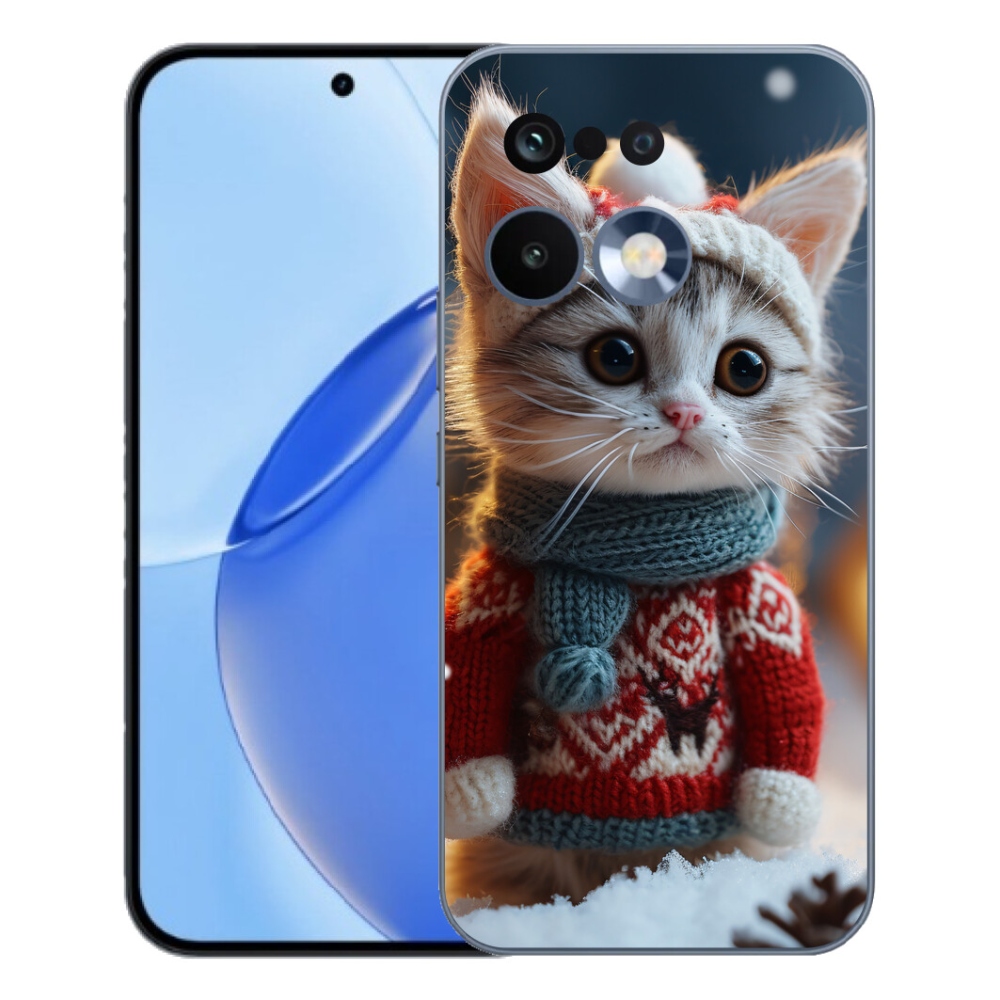 Gelový kryt mmCase na Realme 16 Pro - kotě ve svetru