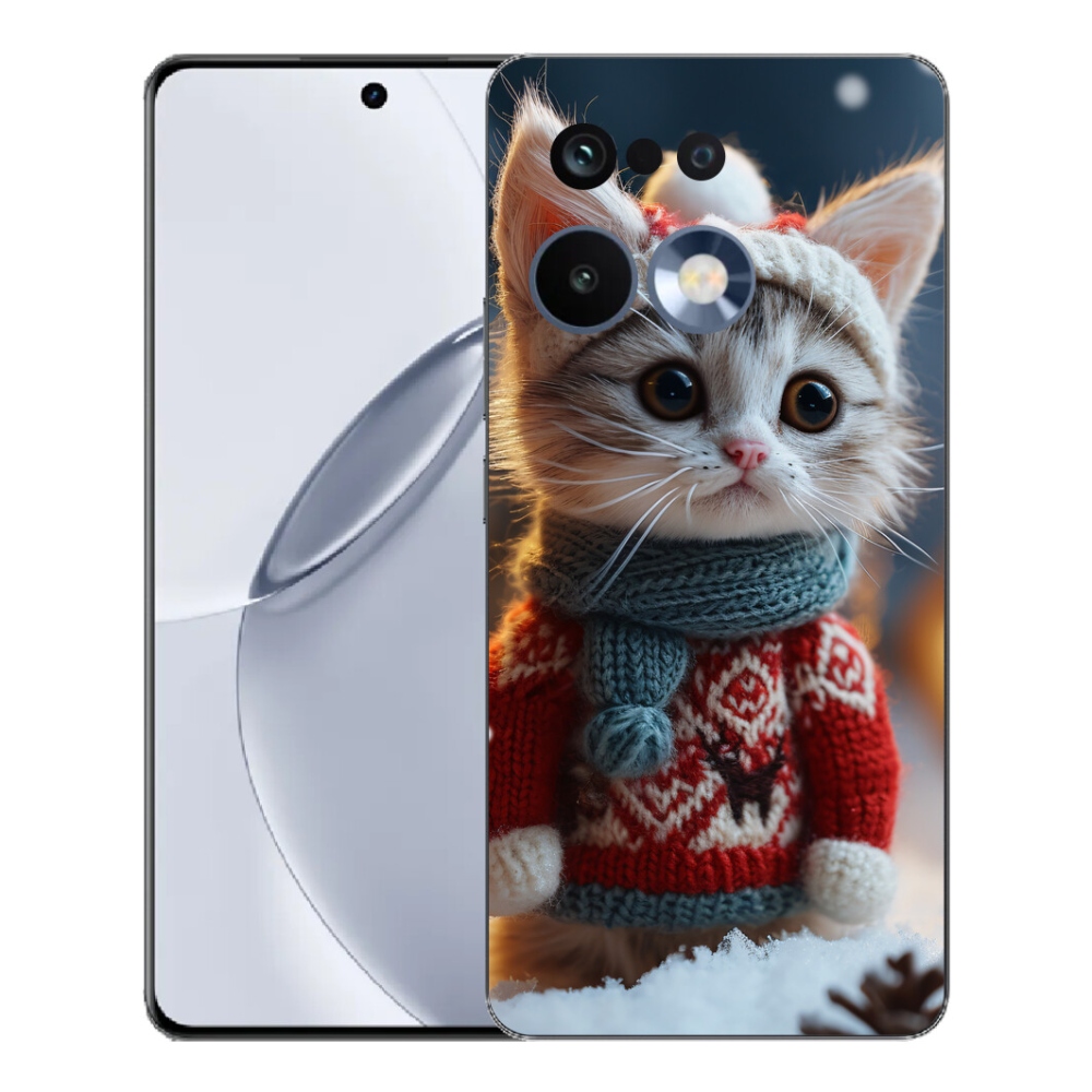 Gelový kryt mmCase na Realme 16 Pro+ - kotě ve svetru