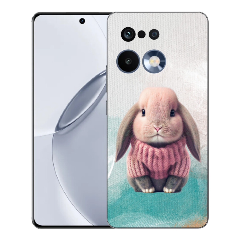 Gelový kryt mmCase na Realme 16 Pro+ - králíček ve svetru