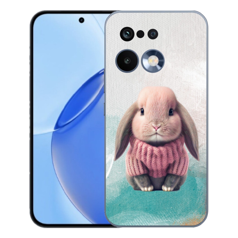 Gelový kryt mmCase na Realme 16 Pro - králíček ve svetru