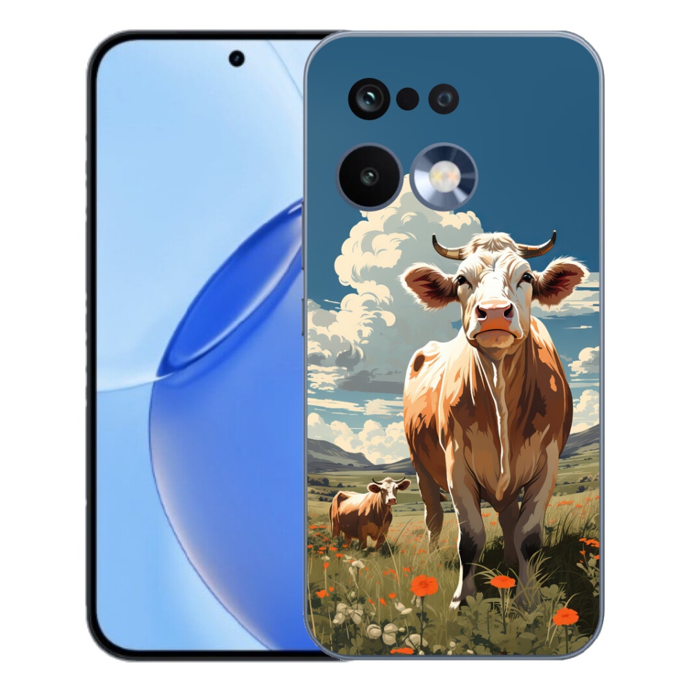 Gelový kryt mmCase na Realme 16 Pro - krávy na louce