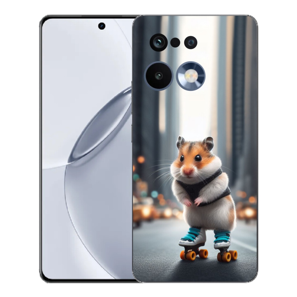 Gelový kryt mmCase na Realme 16 Pro+ - křeček na bruslích