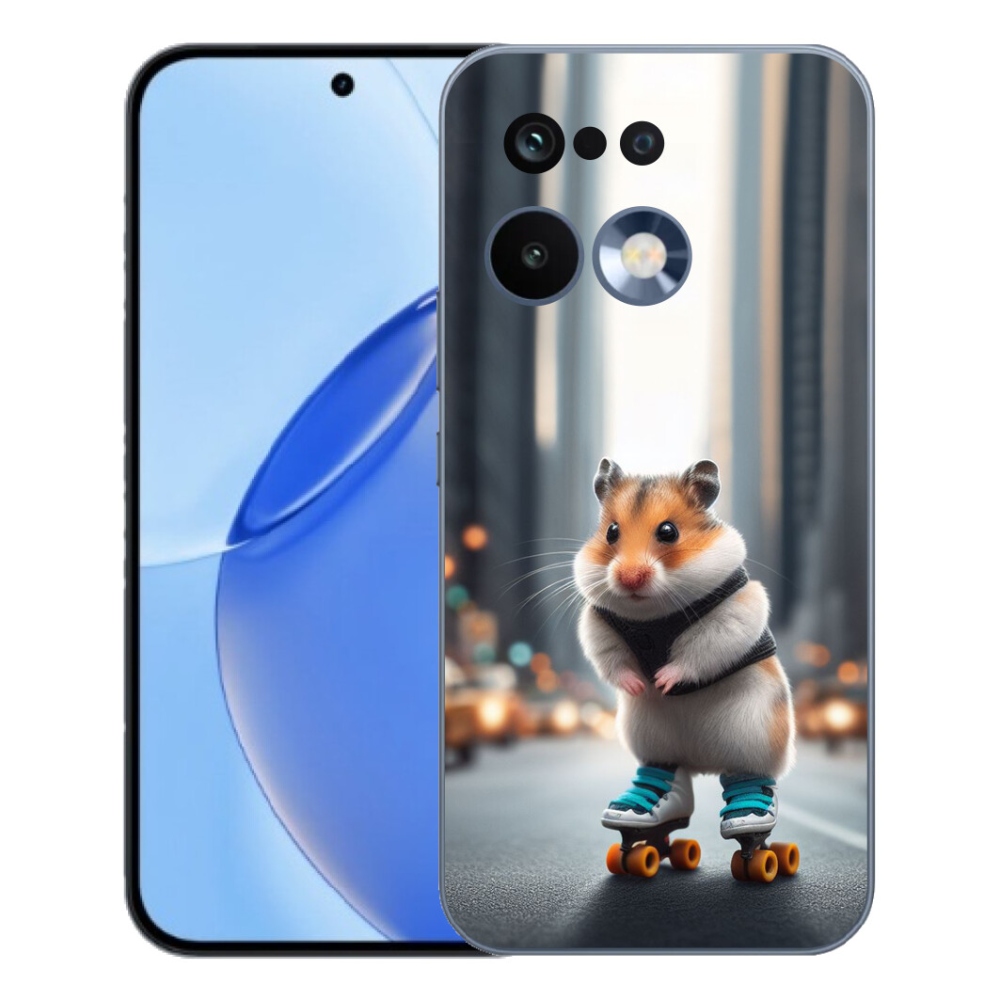 Gelový kryt mmCase na Realme 16 Pro - křeček na bruslích