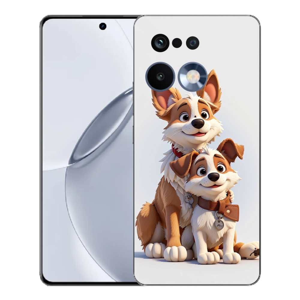 Gelový kryt mmCase na Realme 16 Pro+ - kreslení psi