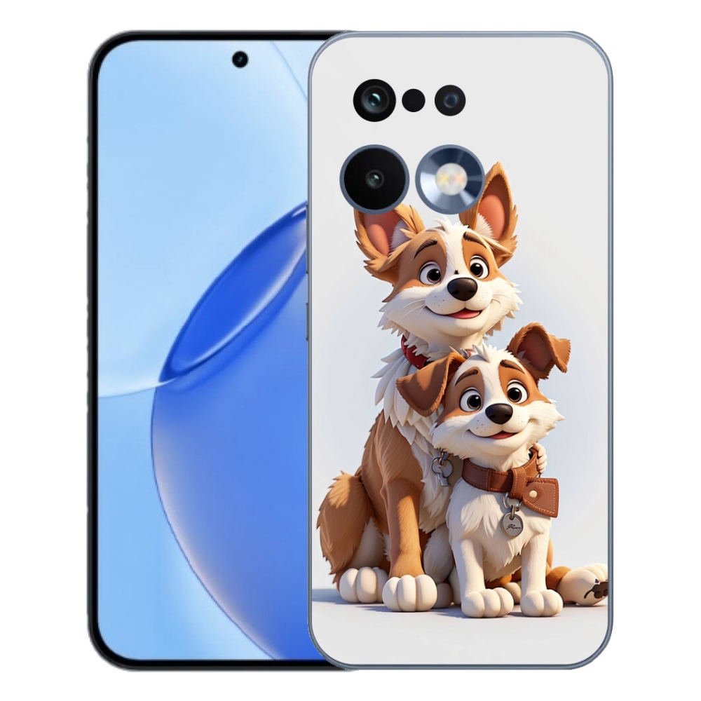 Gelový kryt mmCase na Realme 16 Pro - kreslení psi