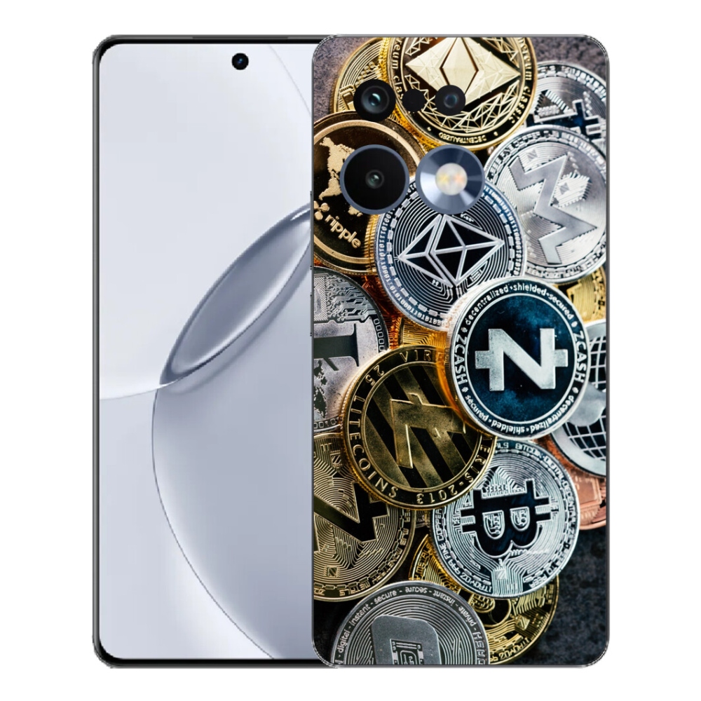 Gelový kryt mmCase na Realme 16 Pro+ - kryptoměny