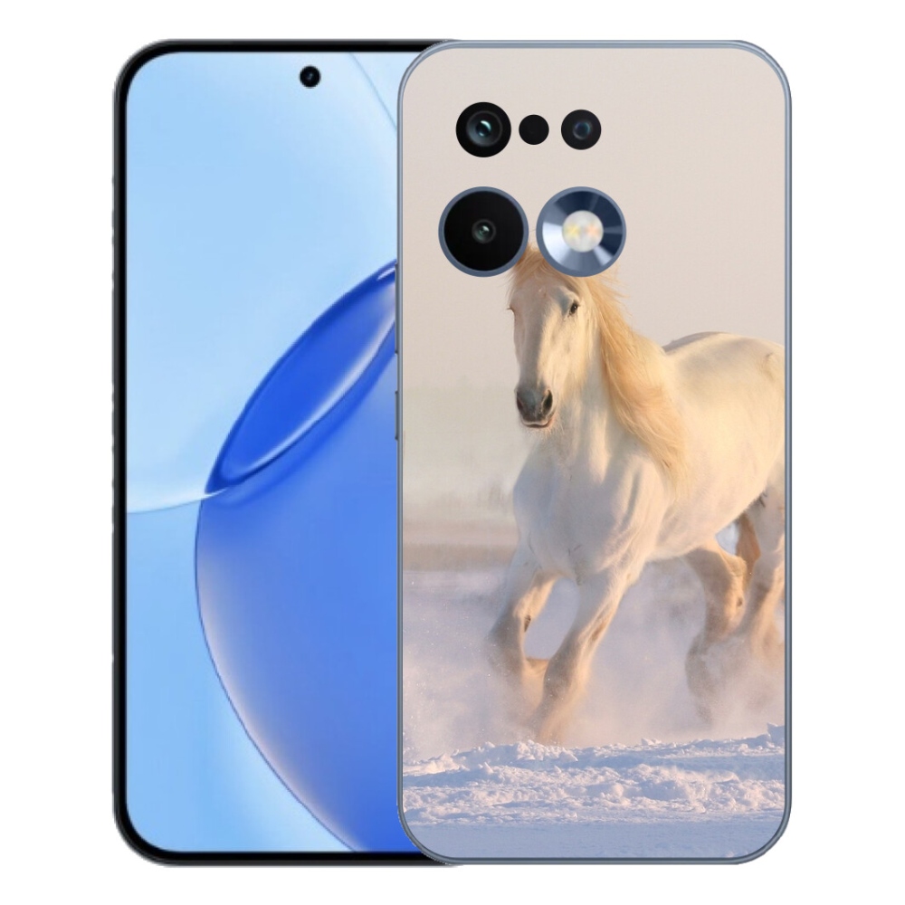 Gelový kryt mmCase na Realme 16 Pro - kůň ve sněhu