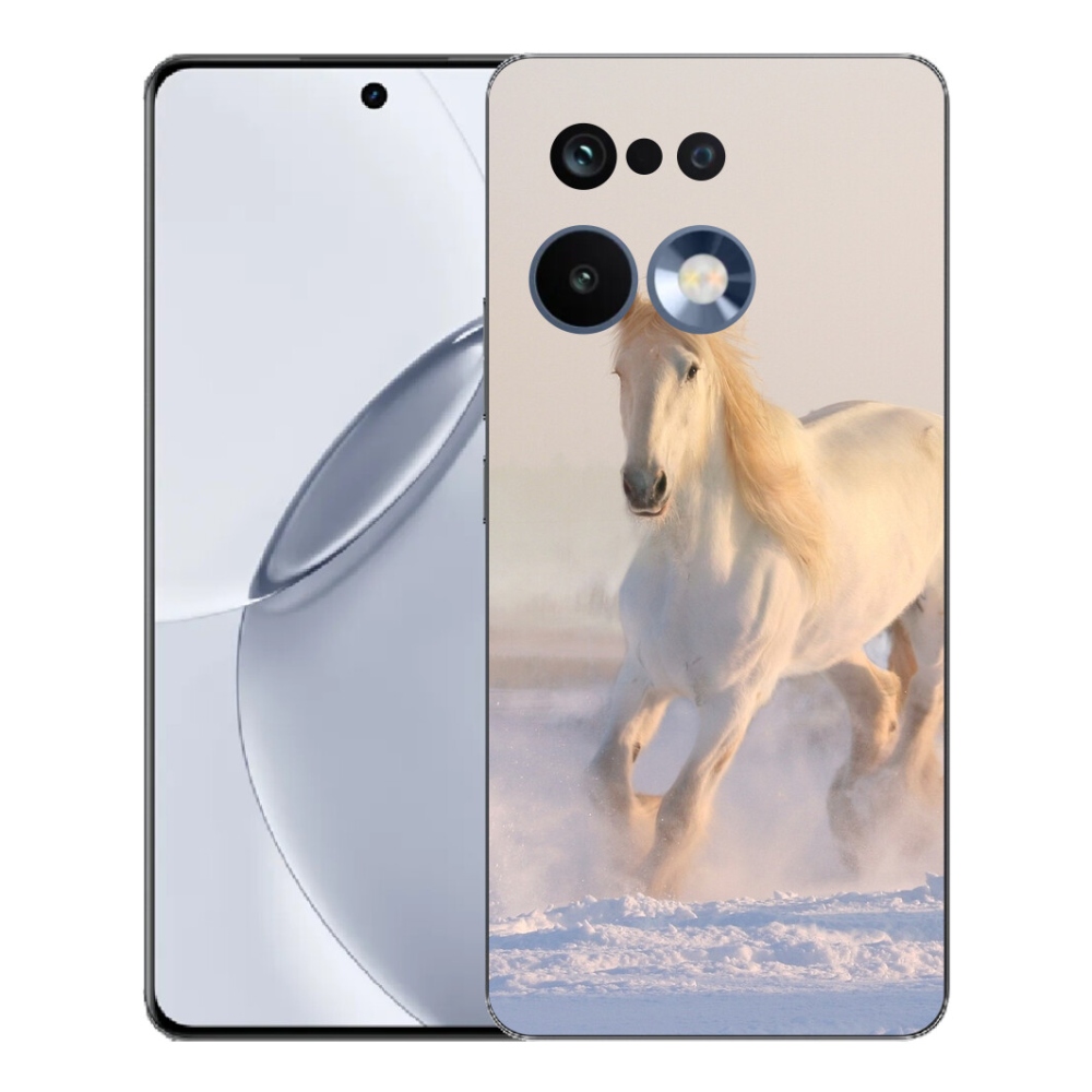 Gelový kryt mmCase na Realme 16 Pro+ - kůň ve sněhu