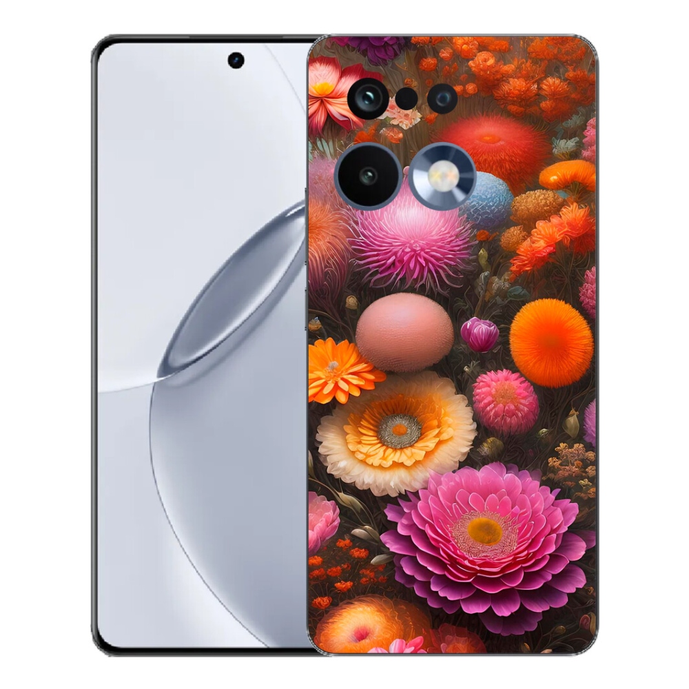 Gelový kryt mmCase na Realme 16 Pro+ - květinová kompozice