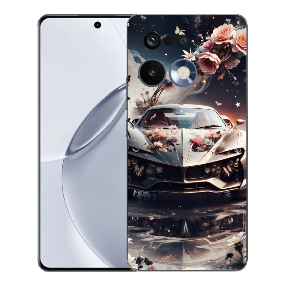 Gelový kryt mmCase na Realme 16 Pro+ - květinový sportovní vůz