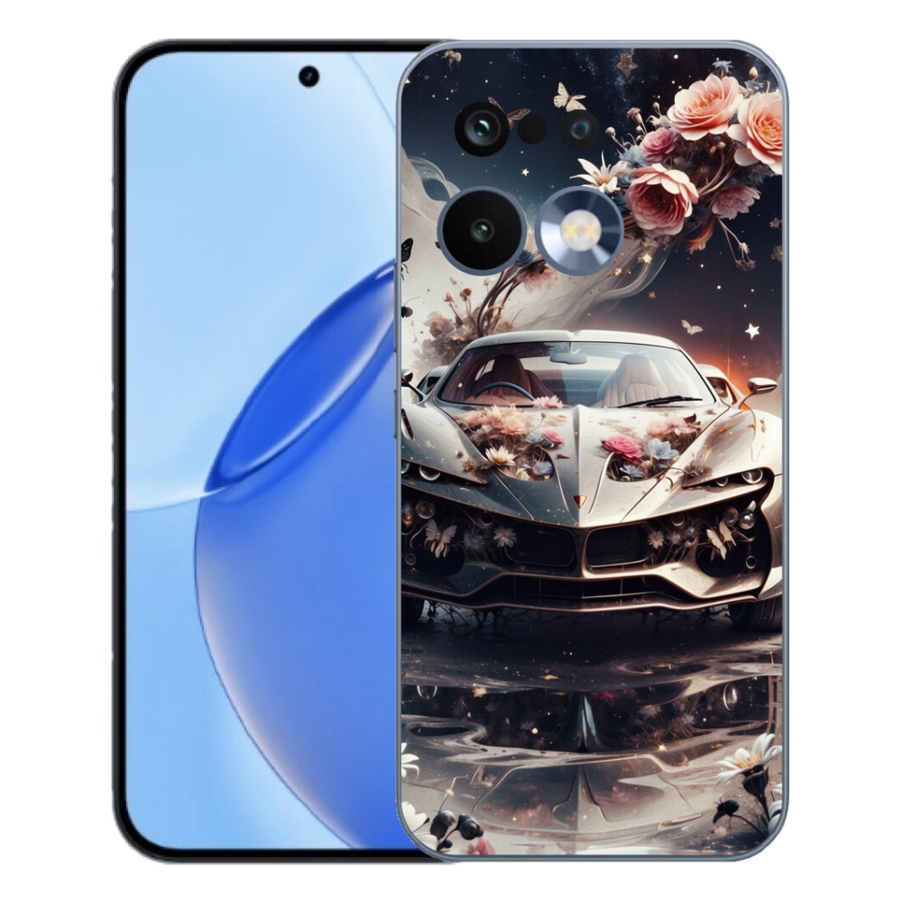 Gelový kryt mmCase na Realme 16 Pro - květinový sportovní vůz