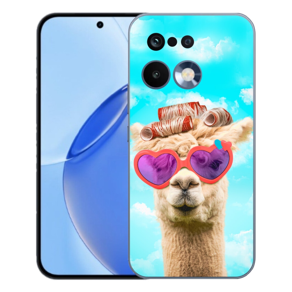 Gelový kryt mmCase na Realme 16 Pro - lama s brýlemi