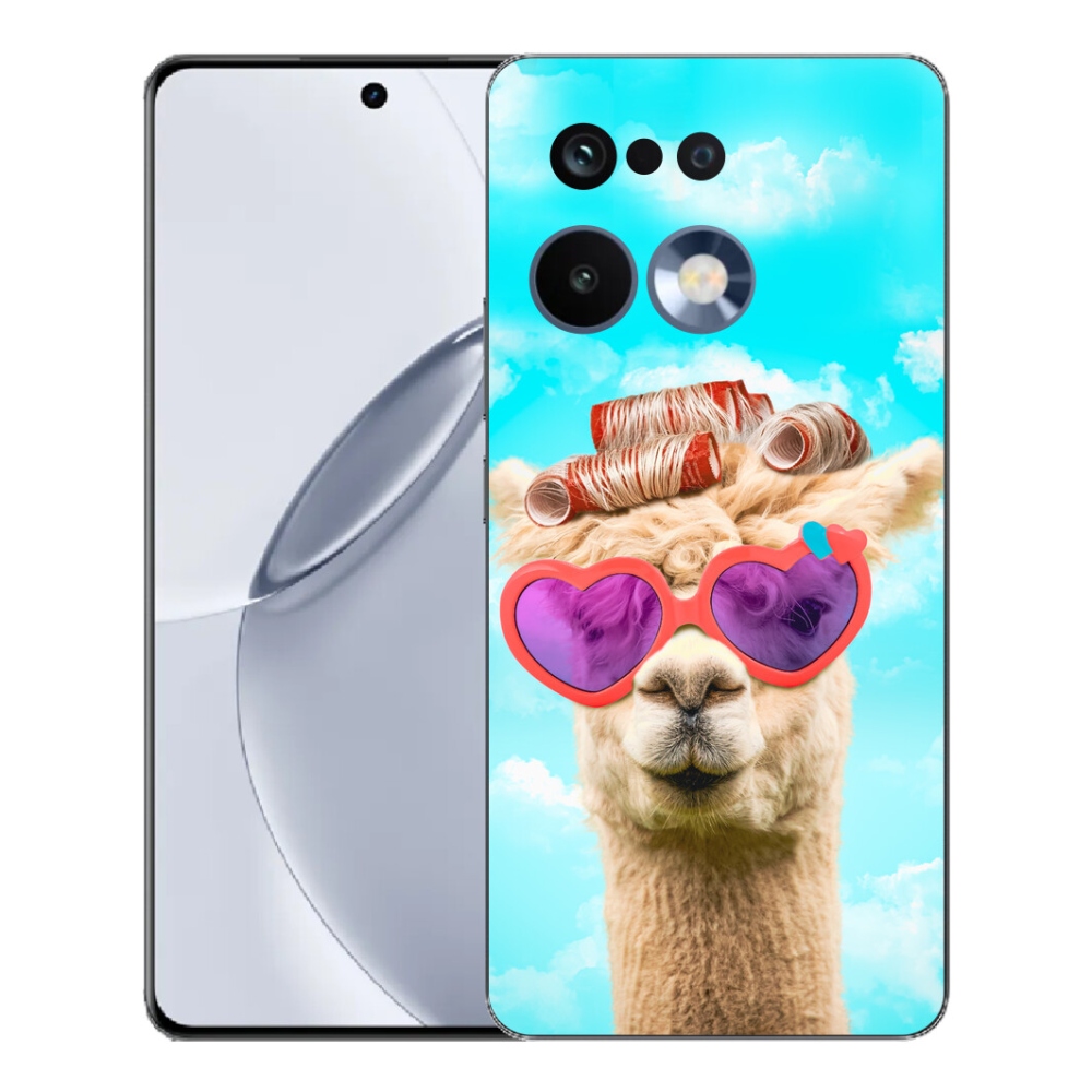 Gelový kryt mmCase na Realme 16 Pro+ - lama s brýlemi