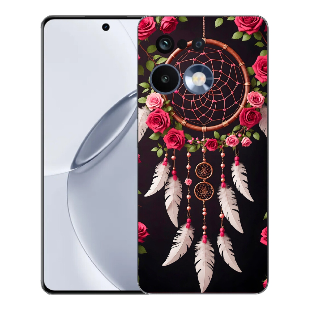 Gelový kryt mmCase na Realme 16 Pro+ - lapač snů s růžemi