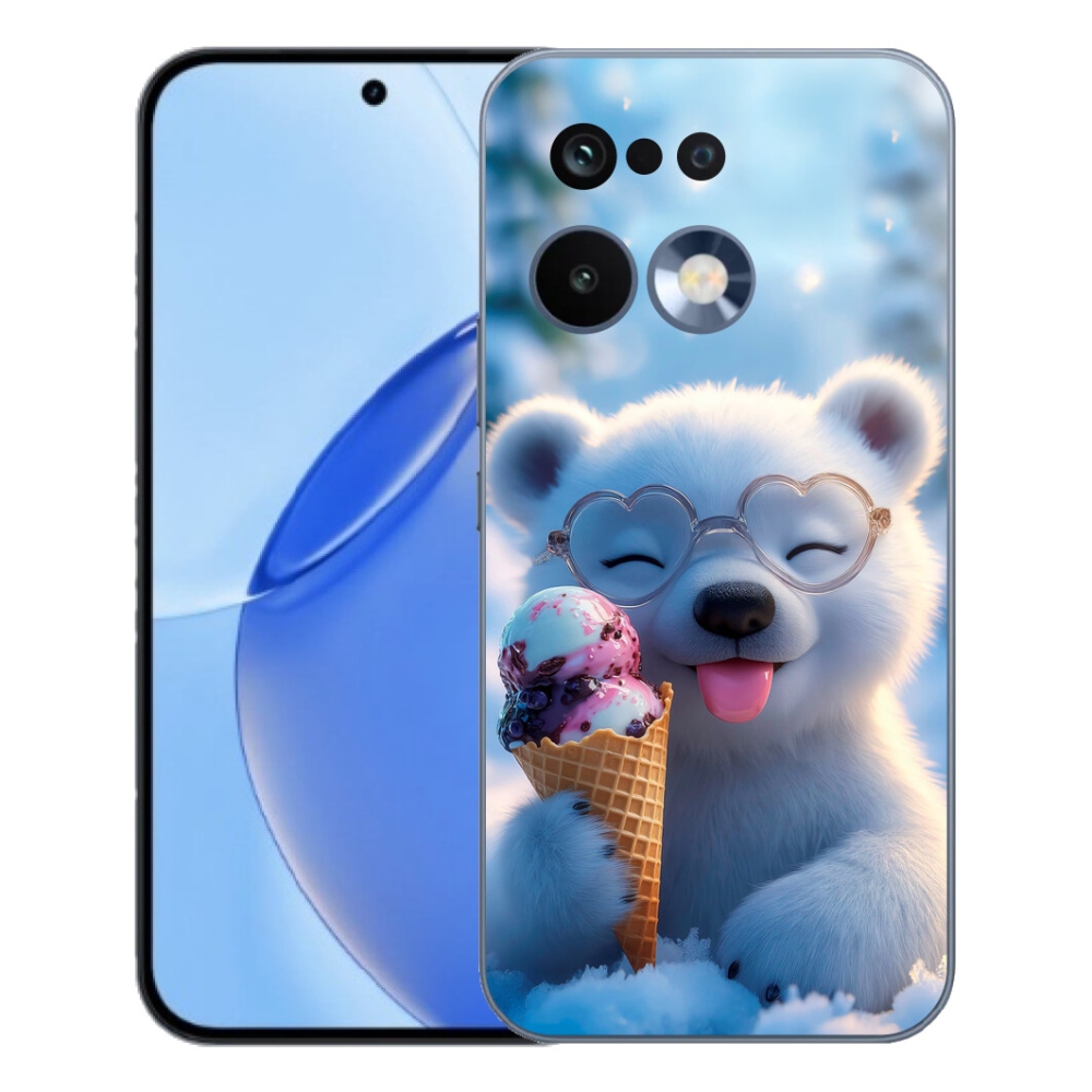 Gelový kryt mmCase na Realme 16 Pro - medvídek se zmrzlinou