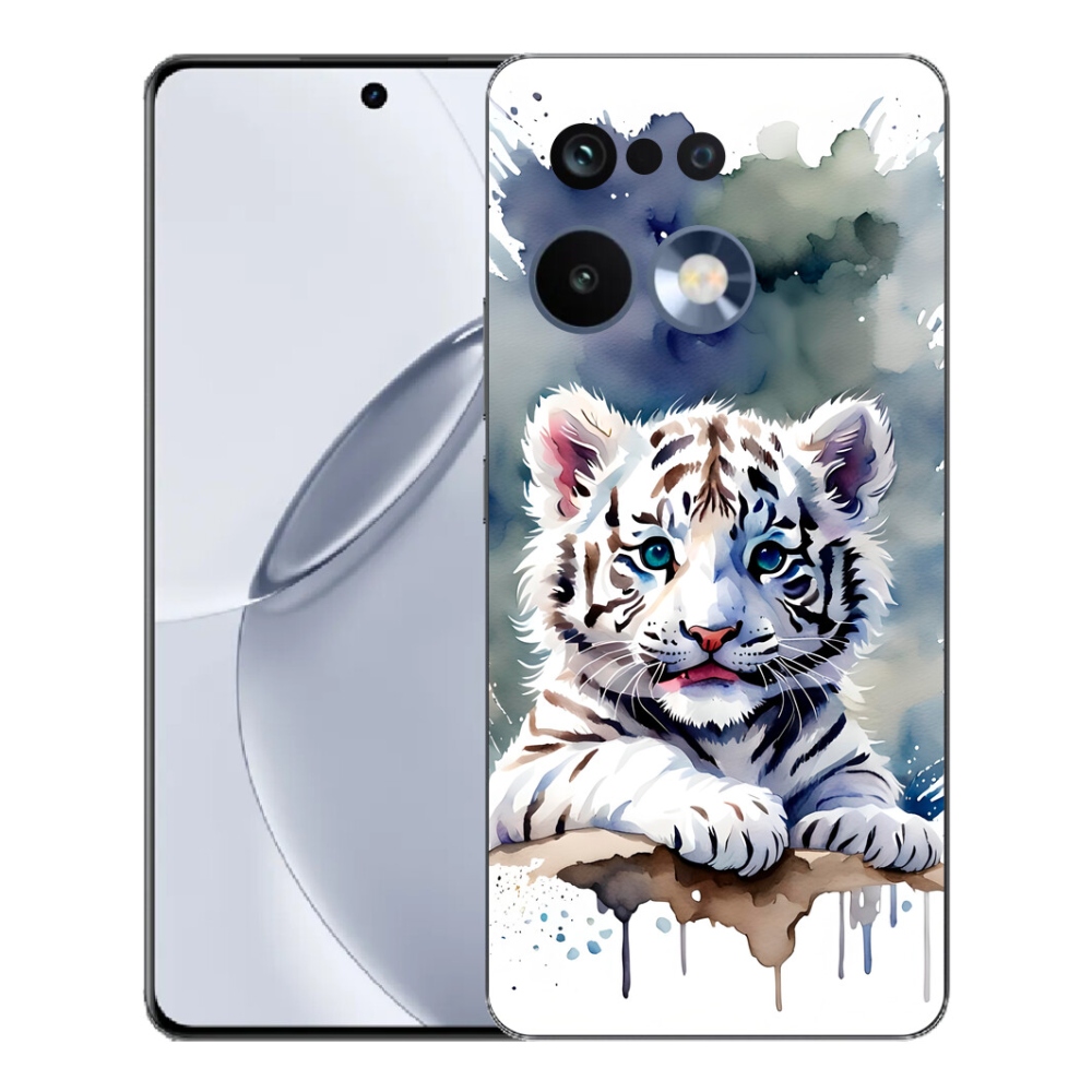 Gelový kryt mmCase na Realme 16 Pro+ - mládě bílého tygra