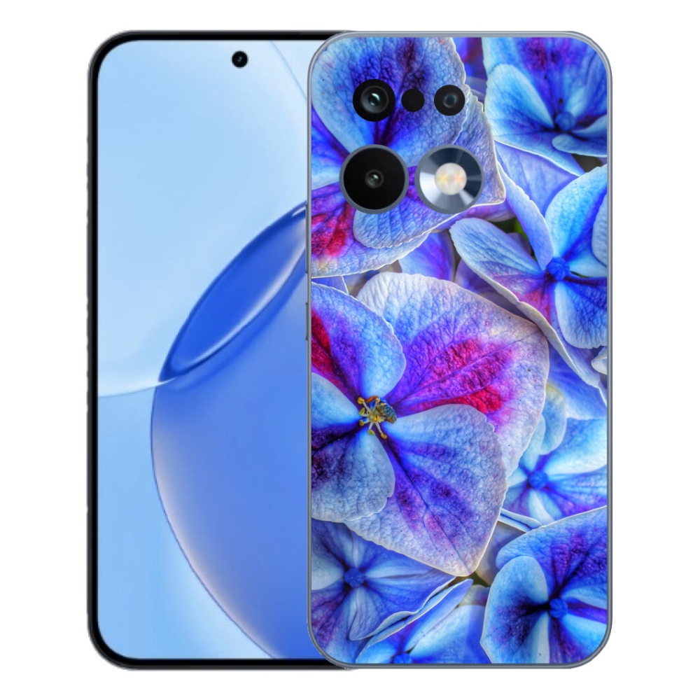 Gelový kryt mmCase na Realme 16 Pro - modré květy 1