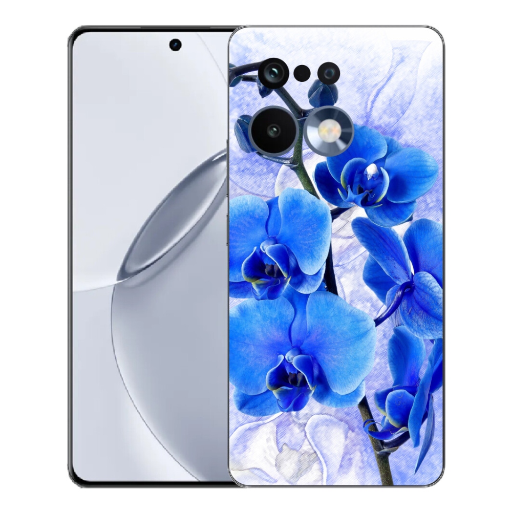 Gelový kryt mmCase na Realme 16 Pro+ - modré květy
