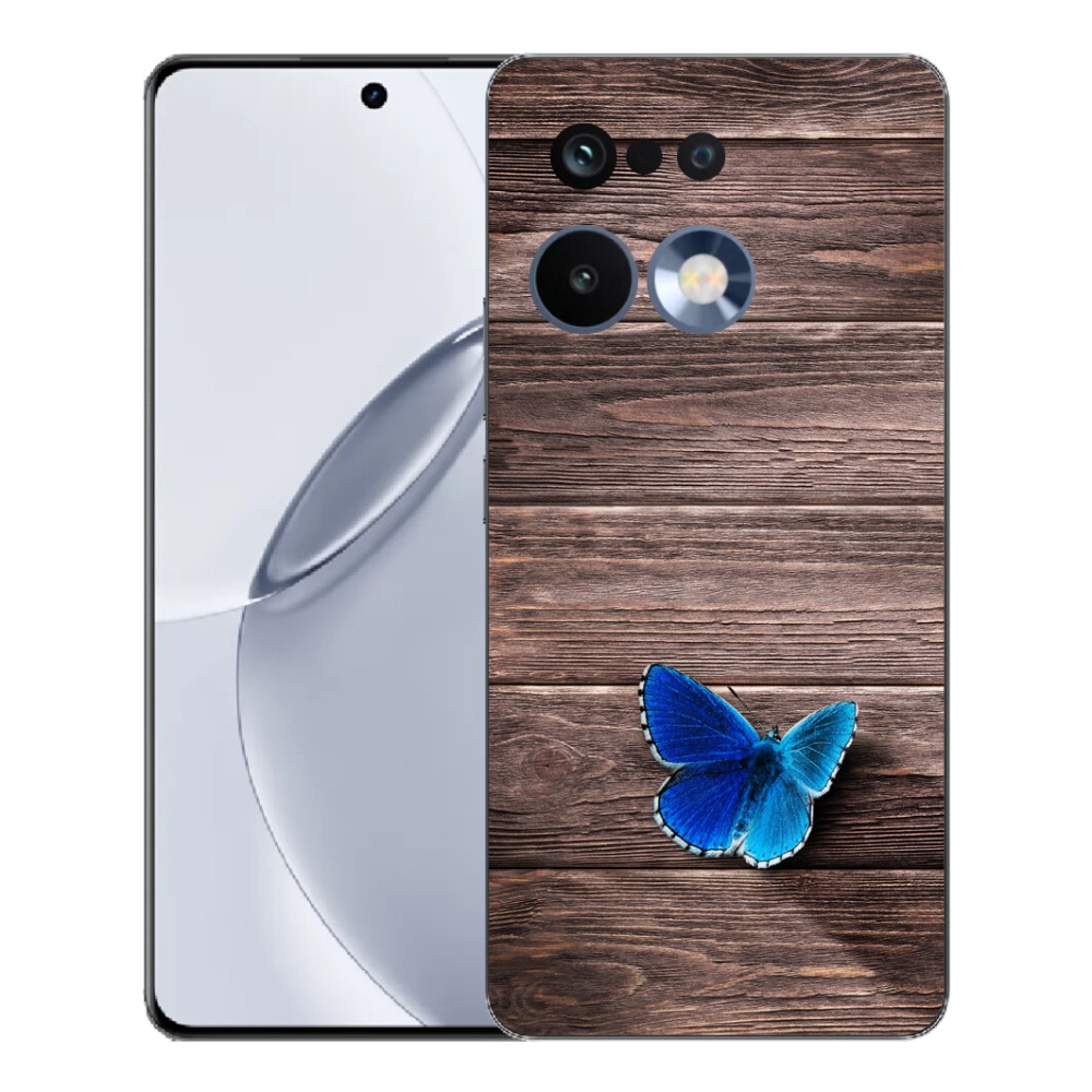 Gelový kryt mmCase na Realme 16 Pro+ - modrý motýl 1