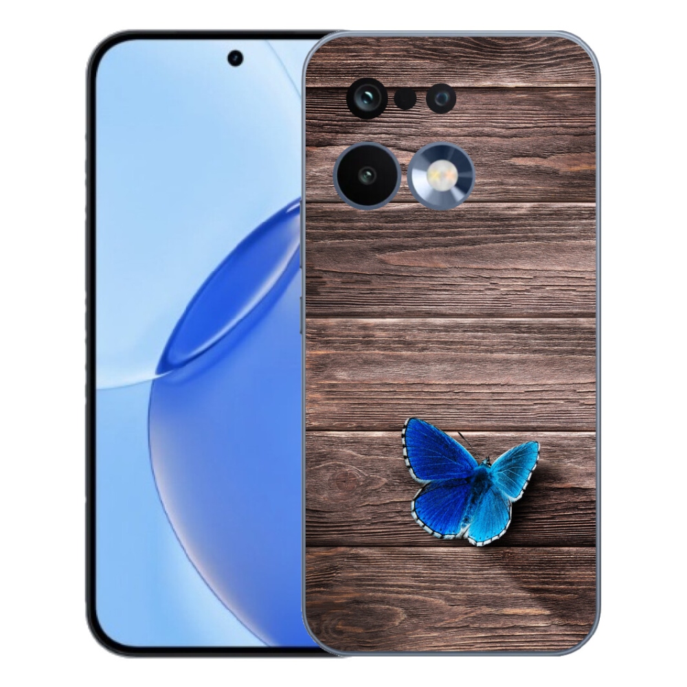 Gelový kryt mmCase na Realme 16 Pro - modrý motýl 1