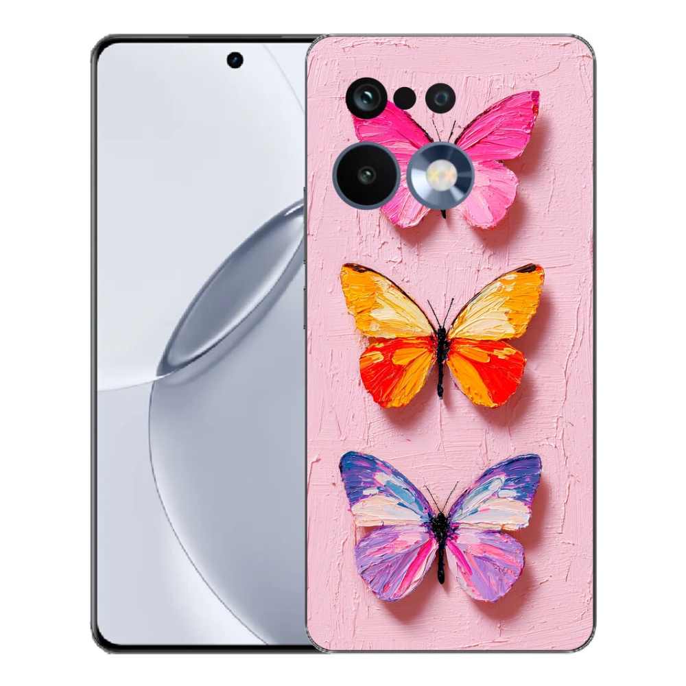 Gelový kryt mmCase na Realme 16 Pro+ - motýlí trojice