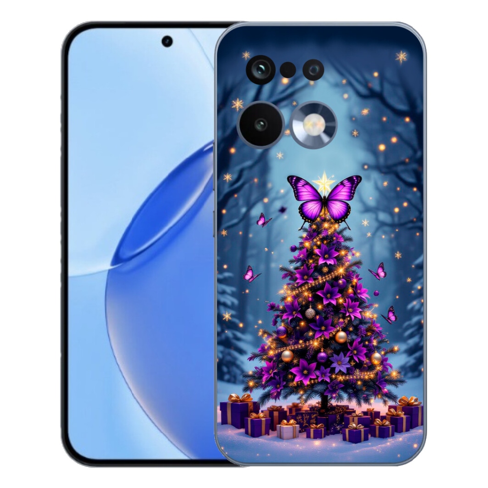 Gelový kryt mmCase na Realme 16 Pro - motýlí vánoční stromek