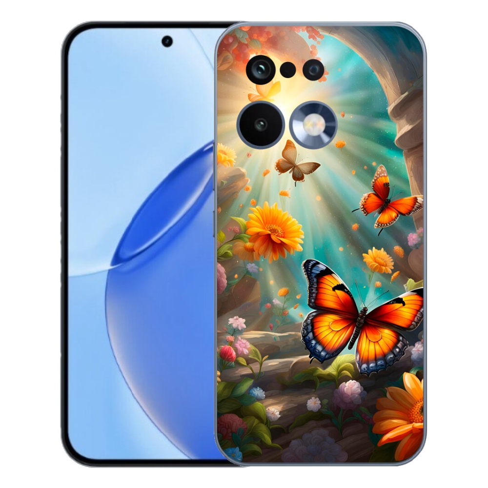 Gelový kryt mmCase na Realme 16 Pro - motýlí zahrada 2