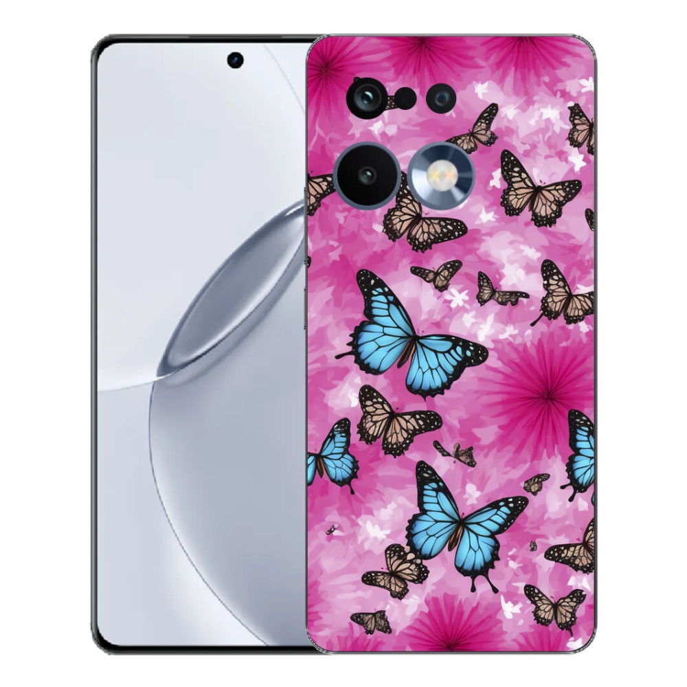 Gelový kryt mmCase na Realme 16 Pro+ - motýlí zahrada