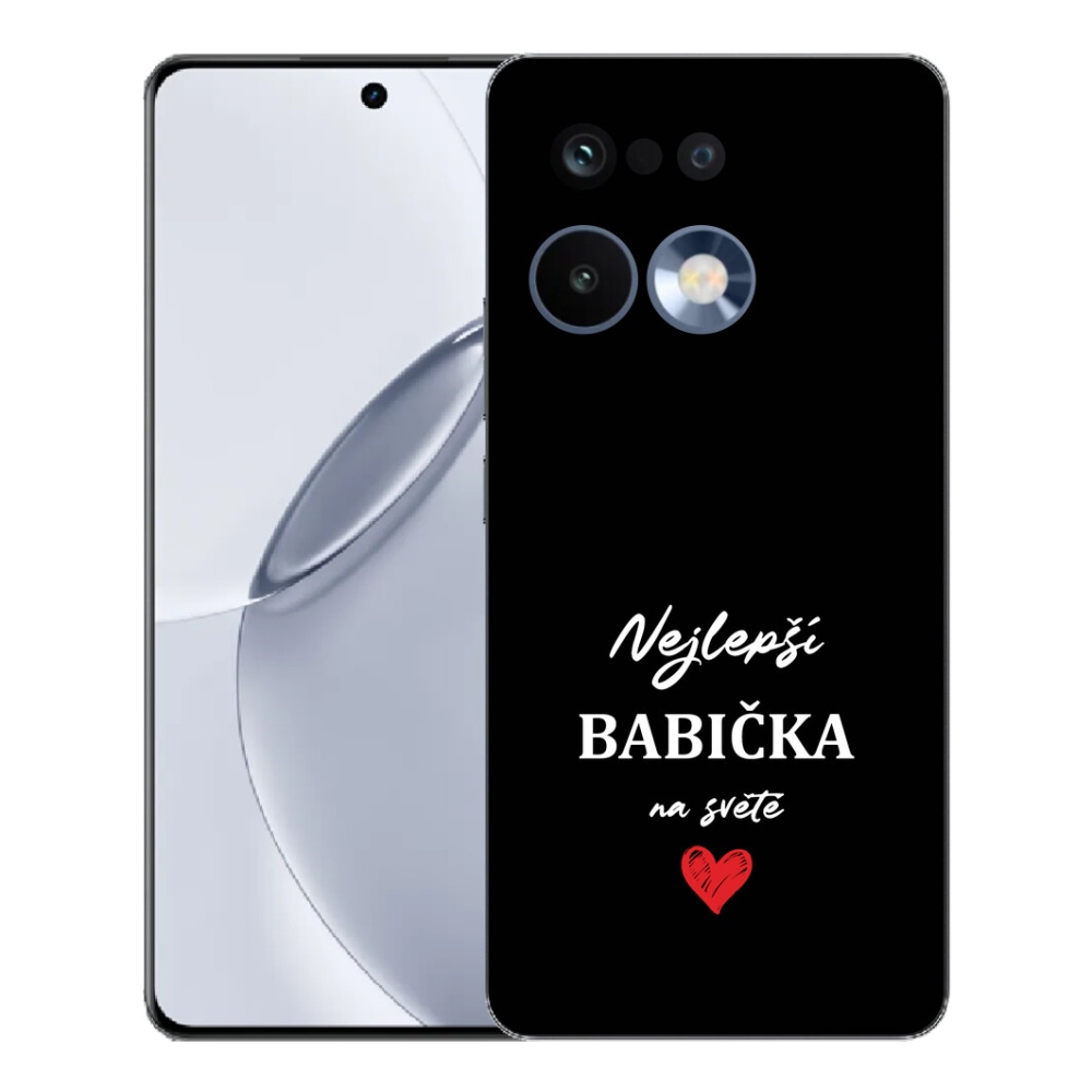 Gelový kryt mmCase na Realme 16 Pro+ - nejlepší babička 1 černé pozadí