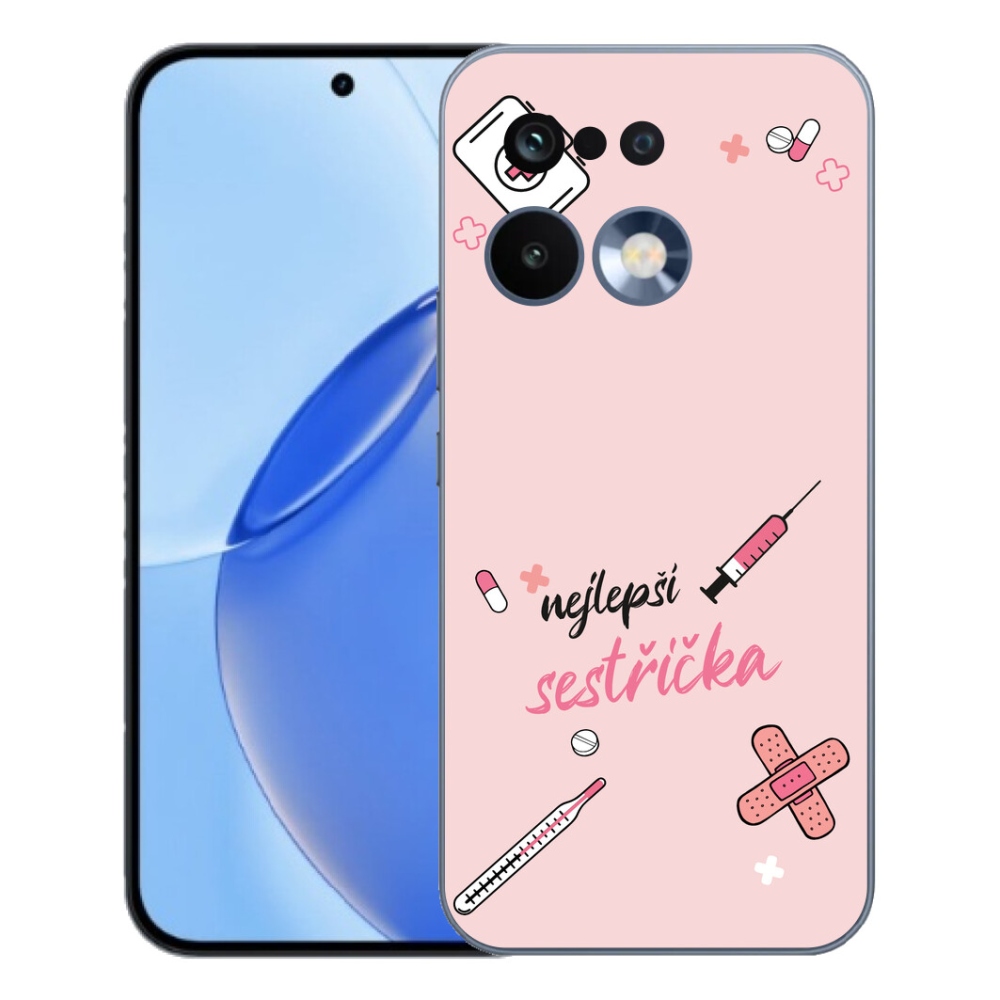 Gelový kryt mmCase na Realme 16 Pro - nejlepší sestřička růžové pozadí