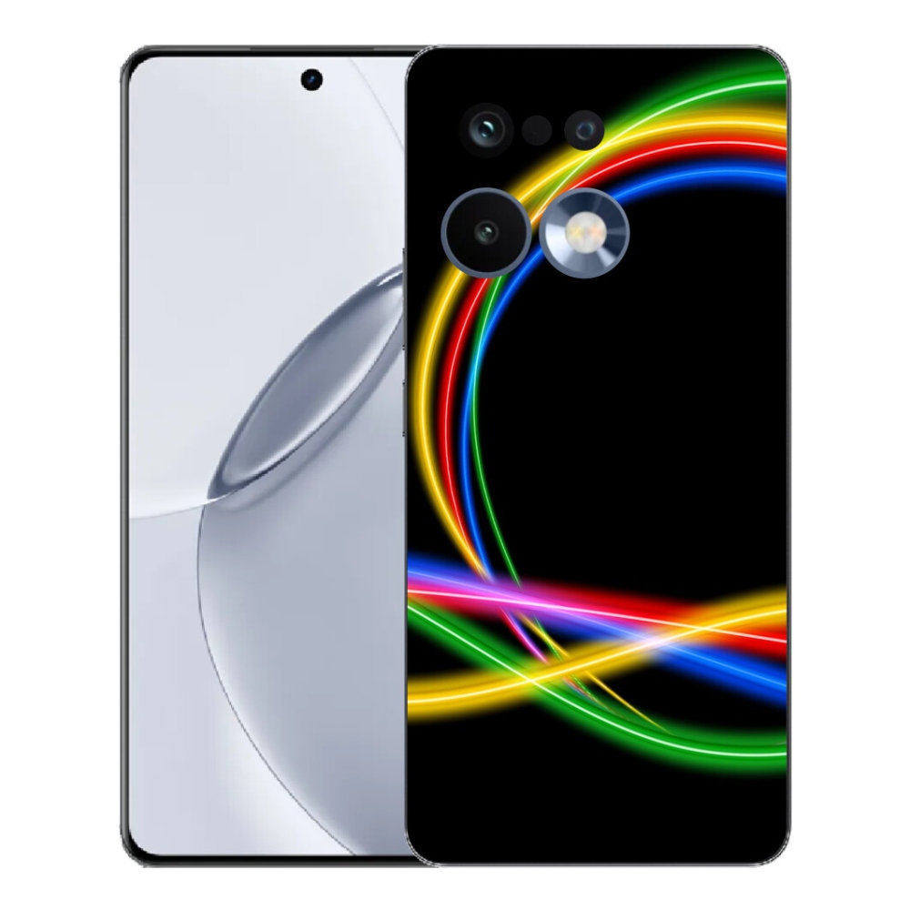 Gelový kryt mmCase na Realme 16 Pro+ - neonové kruhy