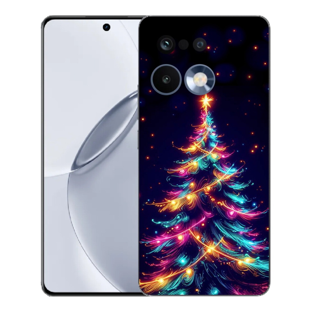 Gelový kryt mmCase na Realme 16 Pro+ - neonový vánoční stromek