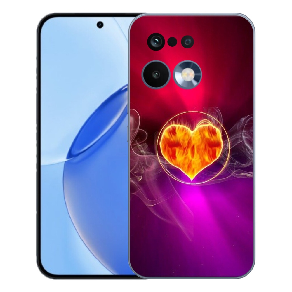 Gelový kryt mmCase na Realme 16 Pro - ohnivé srdce