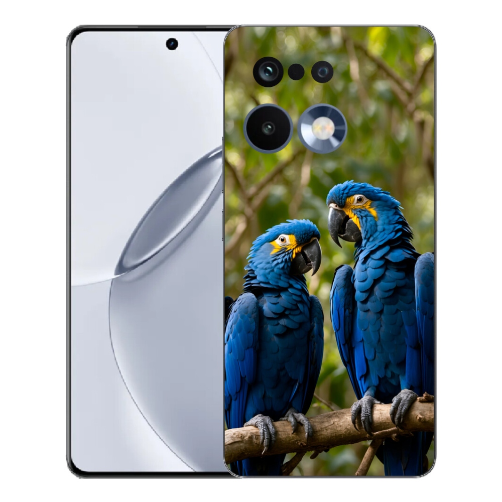 Gelový kryt mmCase na Realme 16 Pro+ - papouščí duo
