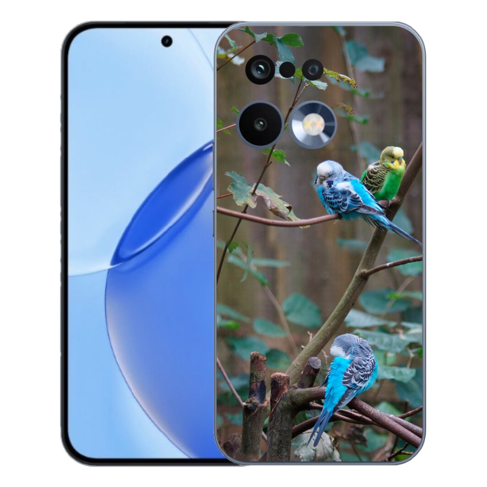 Gelový kryt mmCase na Realme 16 Pro - papoušci na větvi