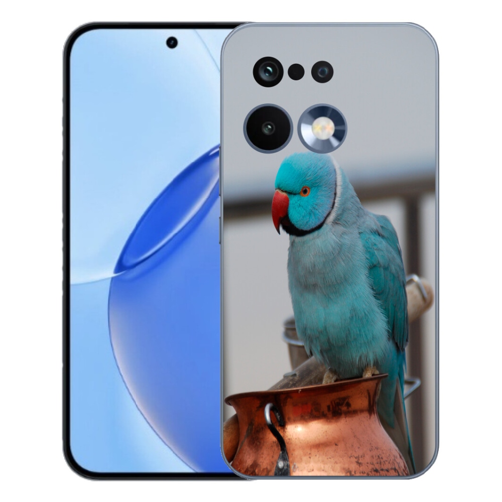 Gelový kryt mmCase na Realme 16 Pro - papoušek alexandr modrý