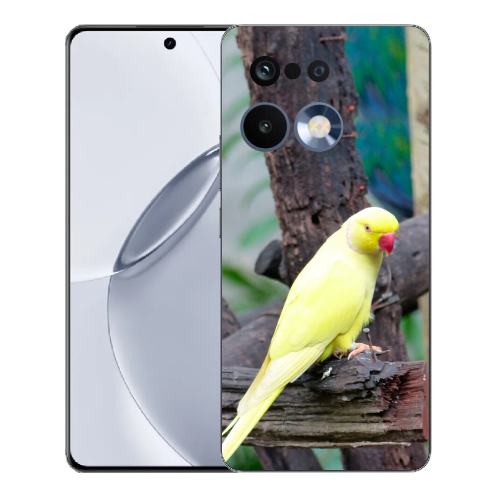 Gelový kryt mmCase na Realme 16 Pro+ - papoušek alexandr žlutý