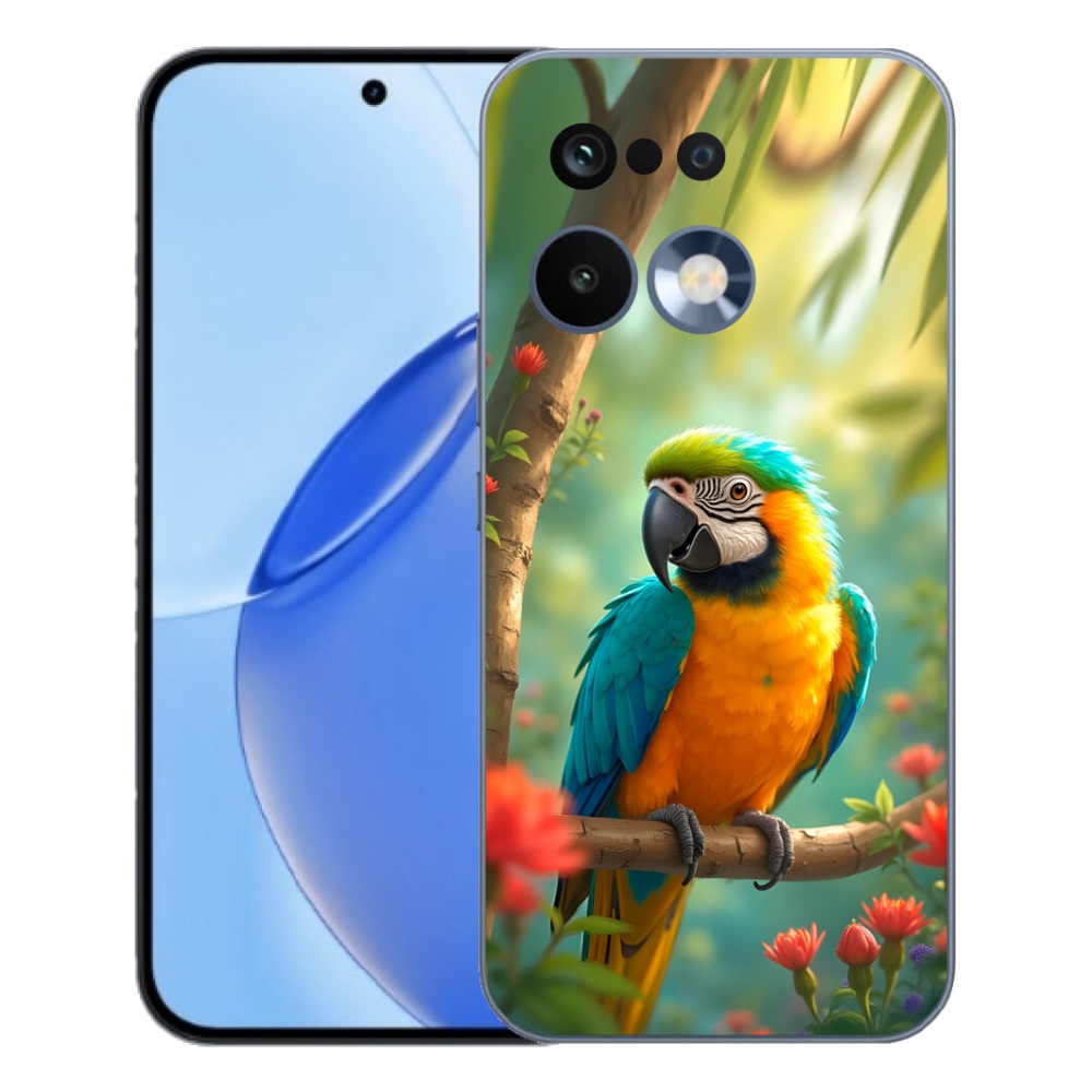 Gelový kryt mmCase na Realme 16 Pro - papoušek ara modrožlutá