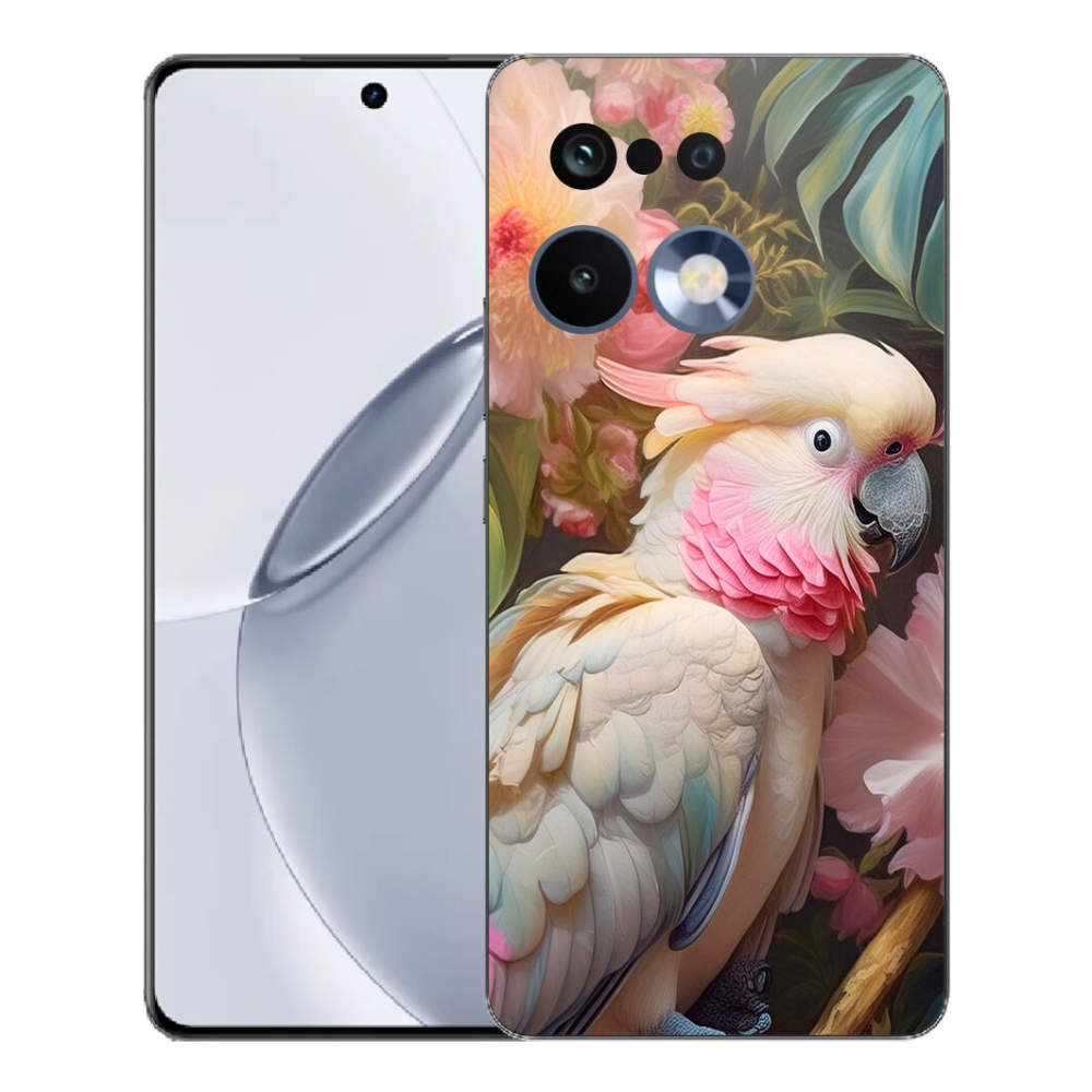 Gelový kryt mmCase na Realme 16 Pro+ - papoušek kakadu růžový 2
