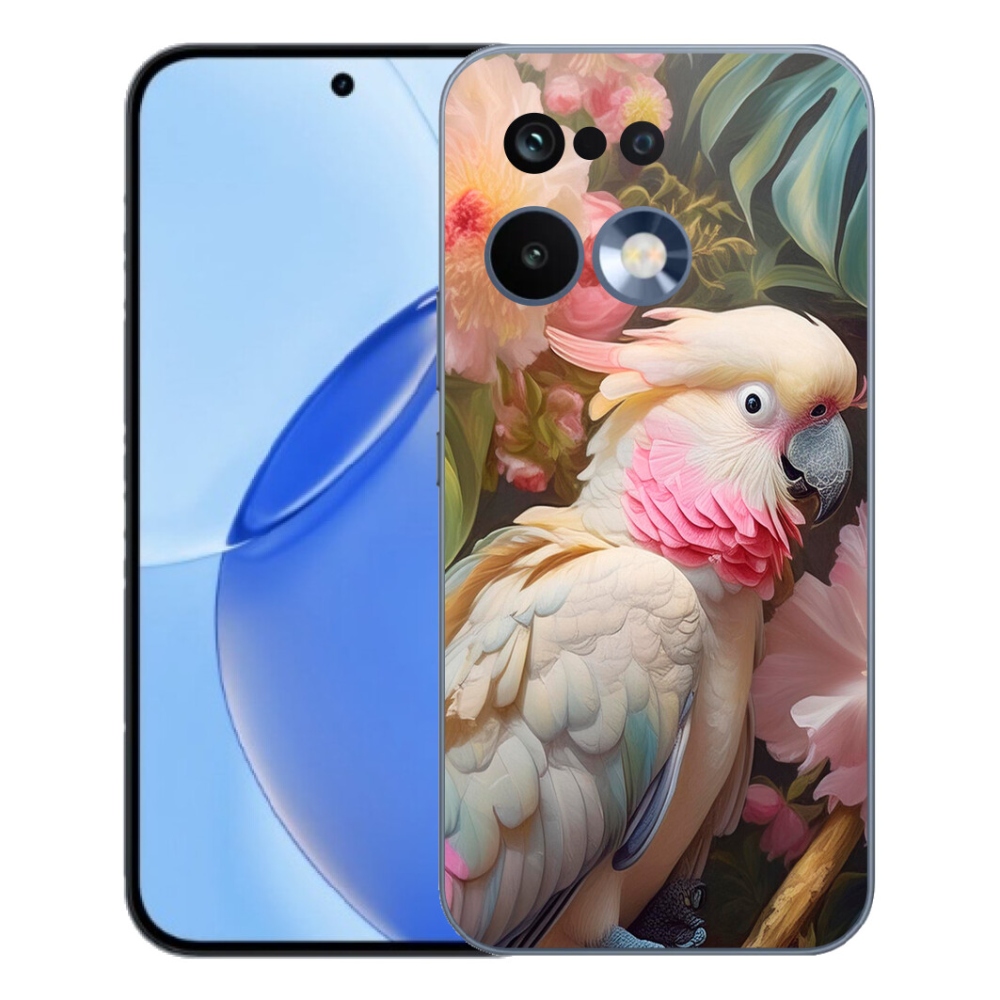 Gelový kryt mmCase na Realme 16 Pro - papoušek kakadu růžový 2