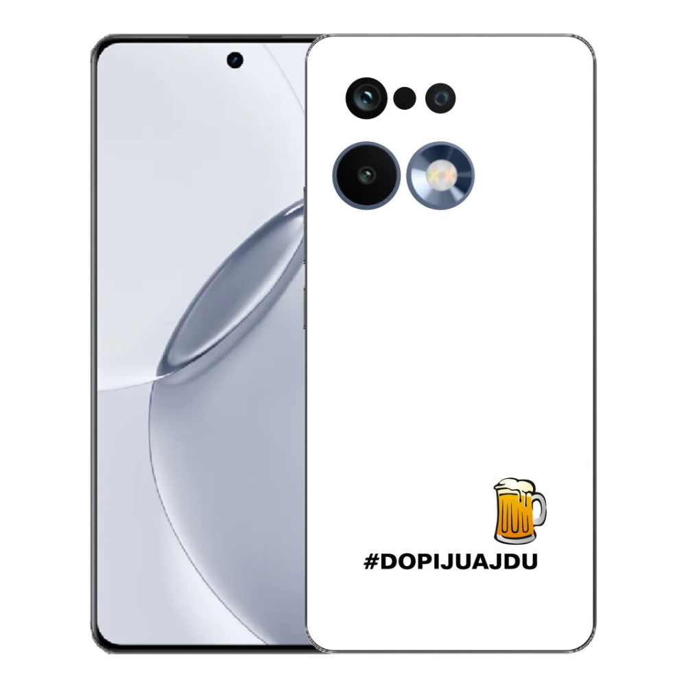 Gelový kryt mmCase na Realme 16 Pro+ - pivní motiv 1 bílé pozadí