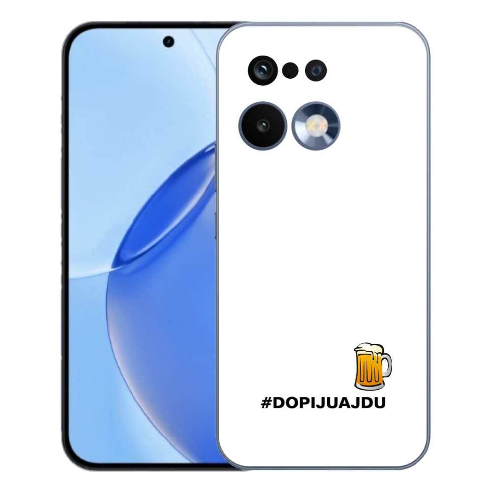 Gelový kryt mmCase na Realme 16 Pro - pivní motiv 1 bílé pozadí