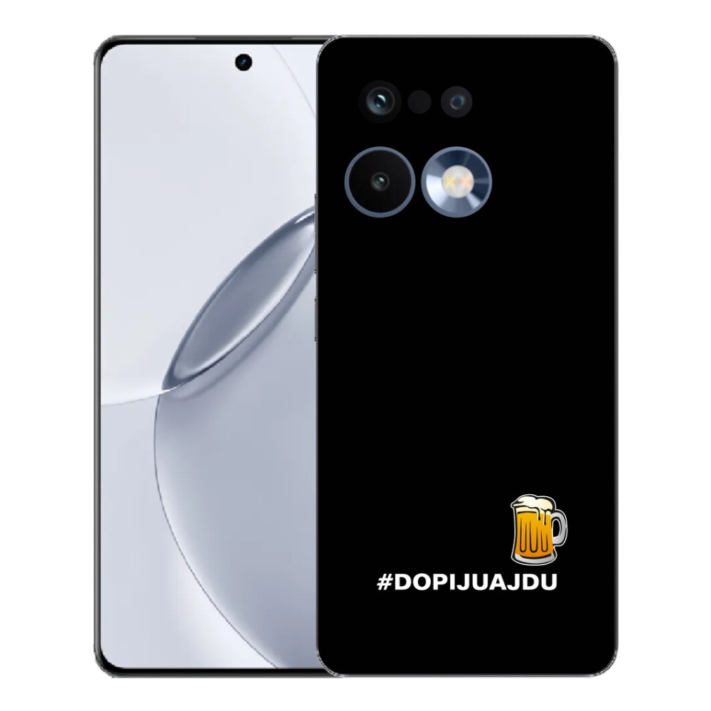 Gelový kryt mmCase na Realme 16 Pro+ - pivní motiv 1 černé pozadí