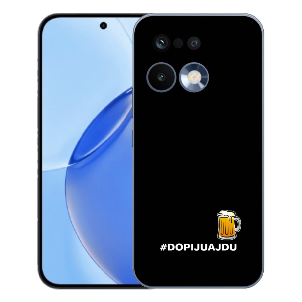 Gelový kryt mmCase na Realme 16 Pro - pivní motiv 1 černé pozadí