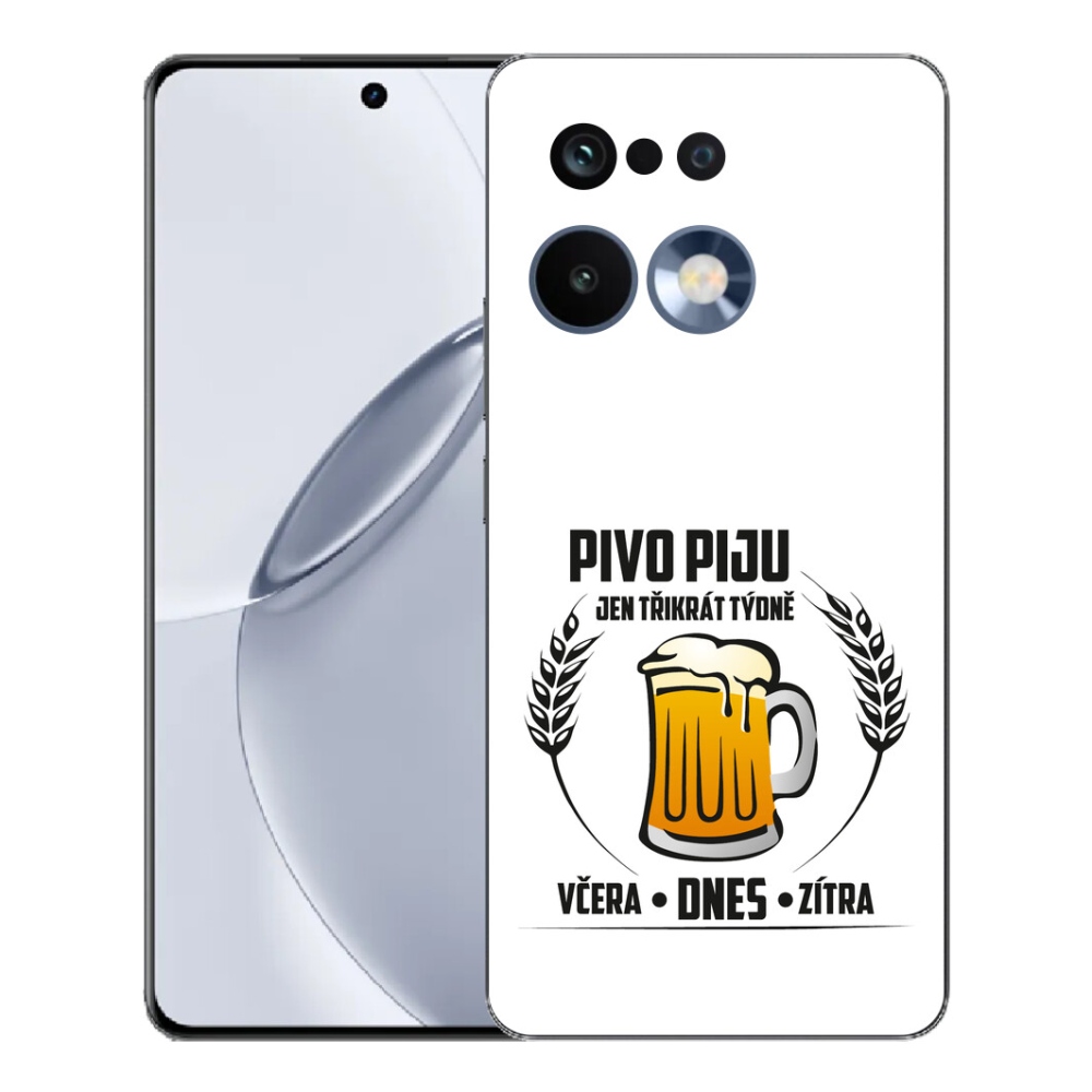 Gelový kryt mmCase na Realme 16 Pro+ - pivní motiv bílé pozadí
