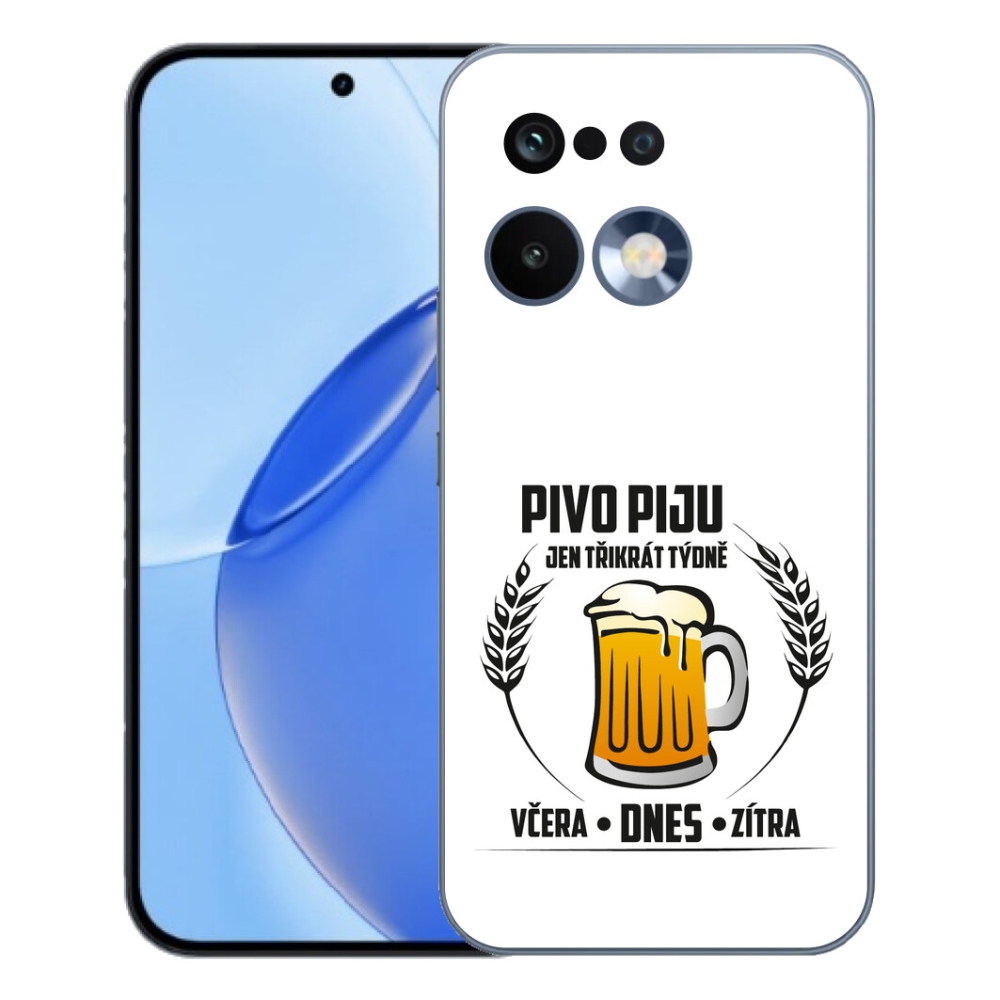 Gelový kryt mmCase na Realme 16 Pro - pivní motiv bílé pozadí