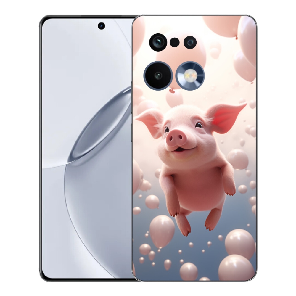 Gelový kryt mmCase na Realme 16 Pro+ - prasátko s balónky