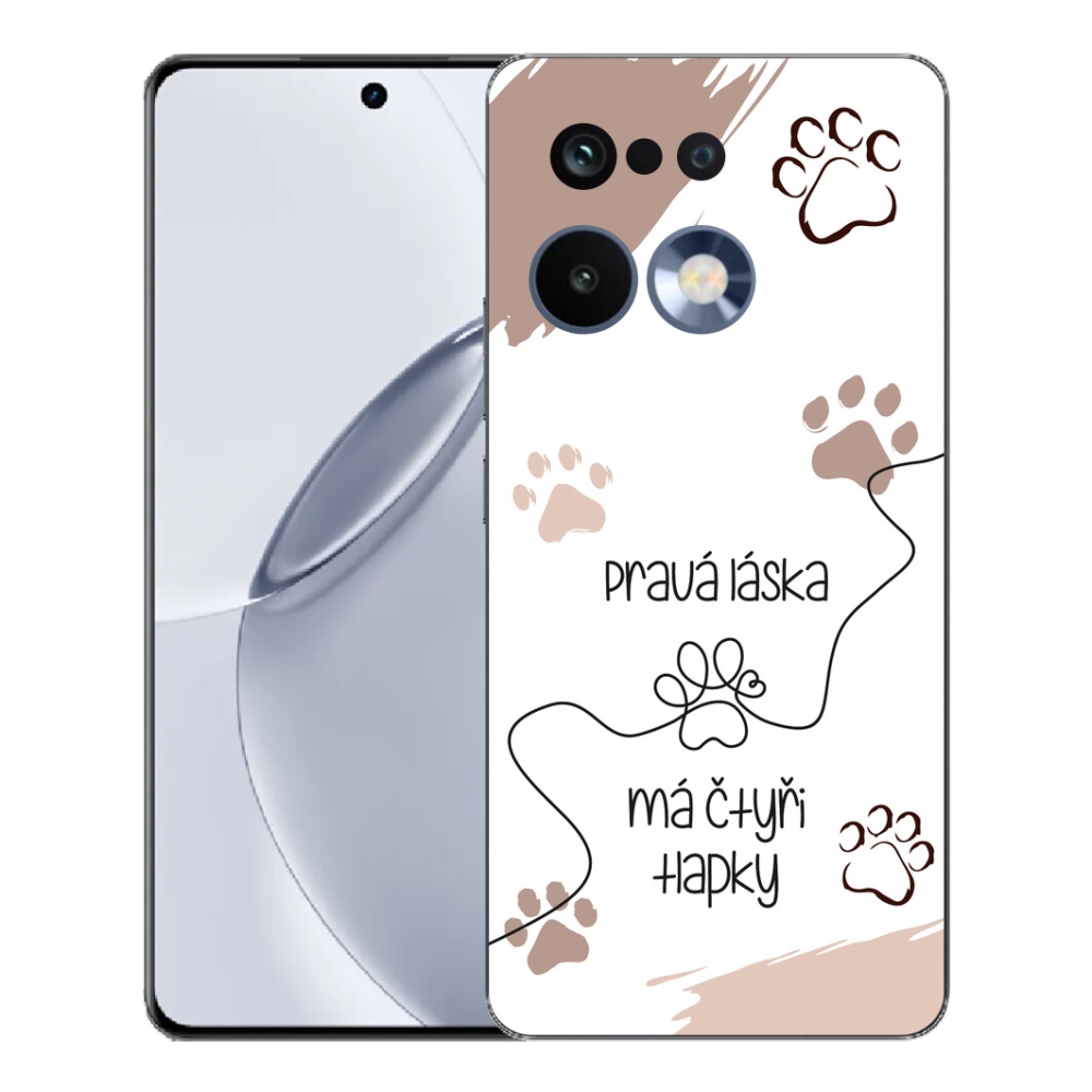 Gelový kryt mmCase na Realme 16 Pro+ - psí motiv 1 bílé pozadí