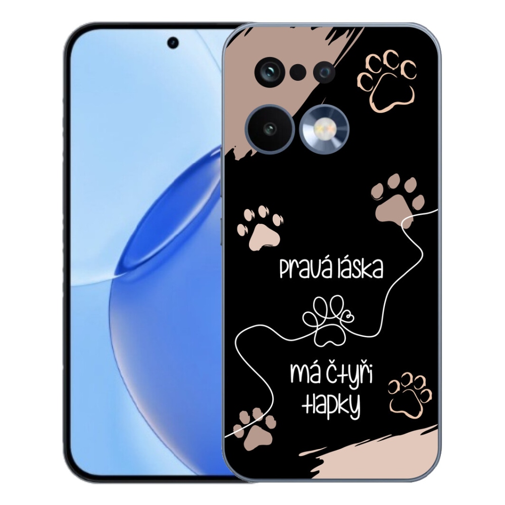 Gelový kryt mmCase na Realme 16 Pro - psí motiv 1 černé pozadí
